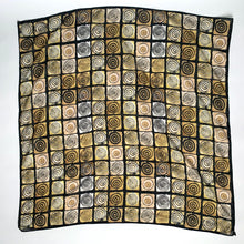 Load image into Gallery viewer, &quot;Solar Circles&quot;   square muslin scarf
